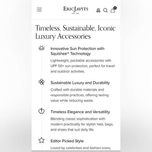 Eric Javits Squishee Hat UPF 50+ in Bark - Picture 8 of 8